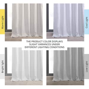 Whisper White Solid Cotton Thermal Blackout Curtain - 50 in. W x 108 in. L Rod Pocket with Back Tab Single Window Panel