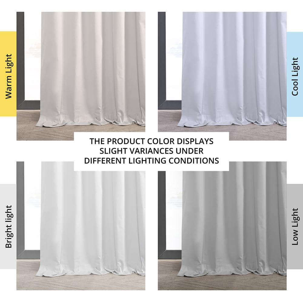 Whisper White Cotton Blackout Curtain Panel, 50W x 84L
