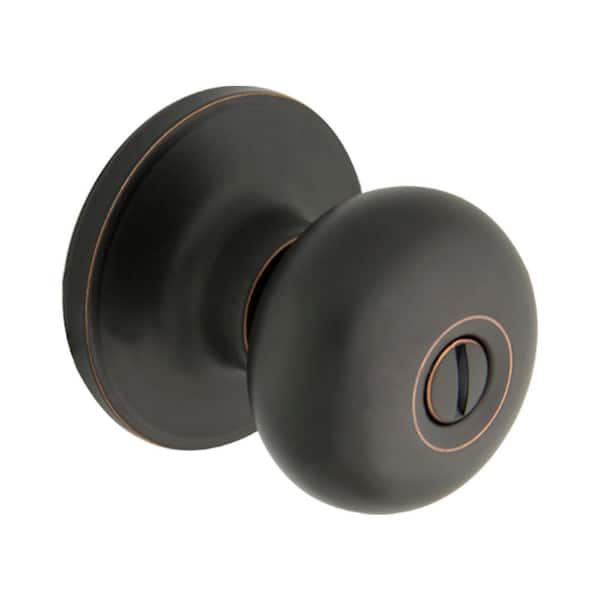 Defiant Round Matte Black Bed/Bath Door Knob