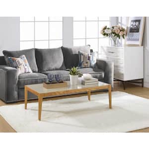Mariana 43 in. Rectangle Manufactured Wood White Coffee Table