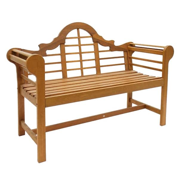 ACHLA DESIGNS 4 ft. Natural Oil Finish Wooden Indoor/Outdoor Lutyens Bench, Home Patio Garden Deck Seating