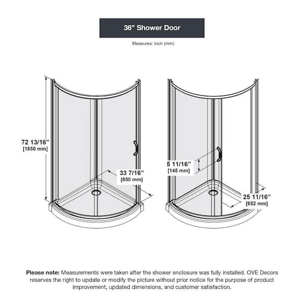 OVE Decors Breeze 36 in. L x 36 in. W x 76.97 in. H Corner Shower Kit with  Clear Framed Sliding Door in Satin Nickel and Shower Pan 15SKC-BREE36-SA -  The Home Depot