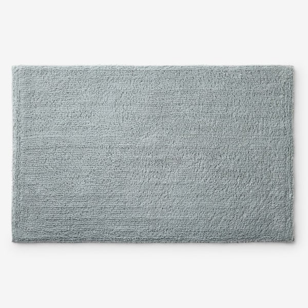 Company Cotton Plush Spa Solid 24 in. x 40 in. Sea Spray Bath Rug