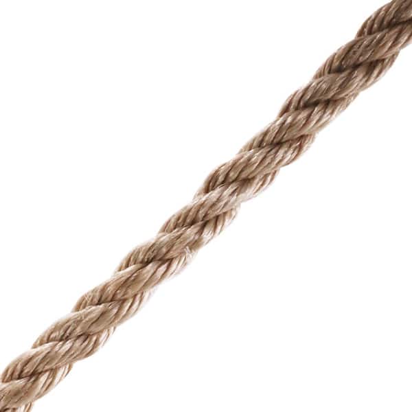 Everbilt 5/8 in. x 200 ft. Polypropylene Twist Rope, Brown 72670