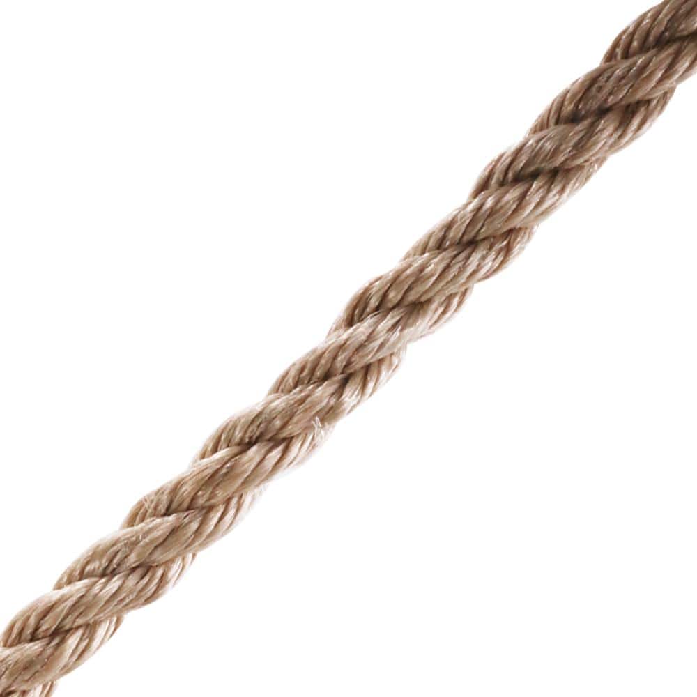 Everbilt 5/8 in. x 1 ft. Polypropylene Twist Rope, Brown 72676 - The
