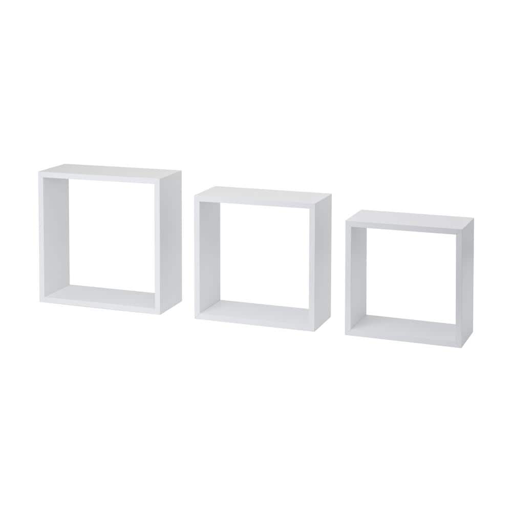 FRAME Set 11.8 in. x 11.8 in. x 4.6 in. White MDF Decorative Wall Shelf with Brackets price history on PriceWatchPro