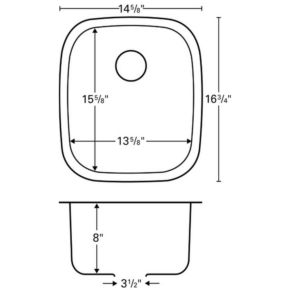 Compact Stainless Steel Undermount Bar Sink with Satin Finish