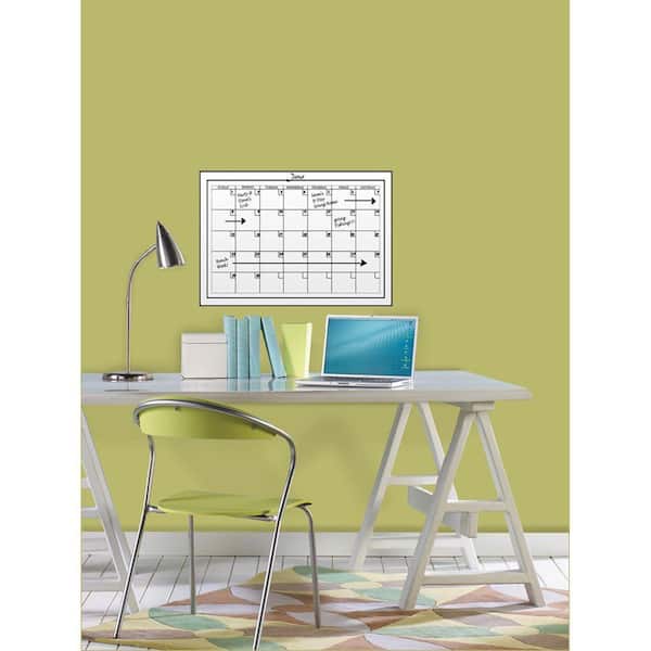 WallPops 17.5 in. x 24 in. Dry Erase Monthly Calendar Wall Decal