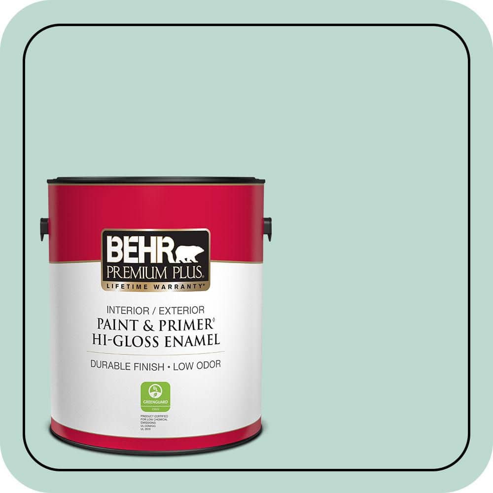 1 gal. #M440-2 Serene Breeze Hi-Gloss Enamel Interior/Exterior Paint & Primer price history on PriceWatchPro