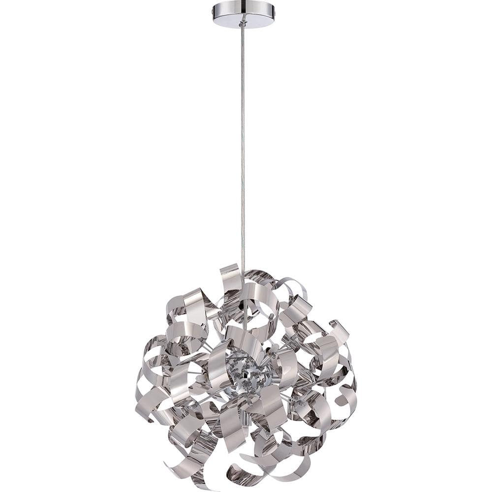 Quoizel 17" Polished Chrome Ribbons Pendant Light