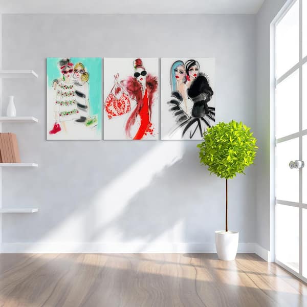 Trademark Fine Art Unknown Japanese Wisteria I B 3-Piece Panel Set