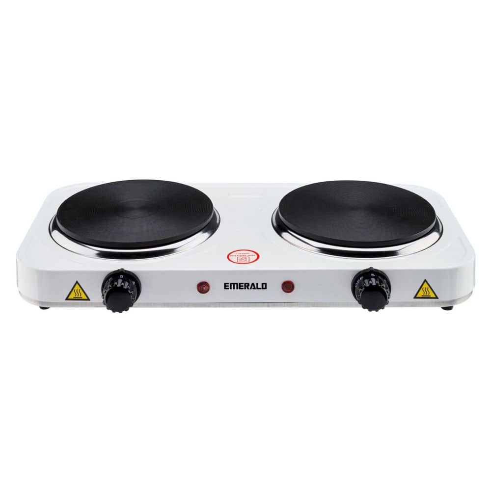 2-Burner 6.1 in. White Electric Hot Plate Stove 2000W (2x1000W) price history on PriceWatchPro