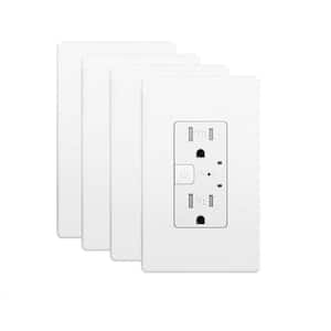 15A Tamper-Resistant Smart Wall Outlet with Alexa, Google Assistant, Timer and Schedule in White - (4-Pack)