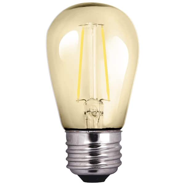 HALCO LIGHTING TECHNOLOGIES 60-Watt Equivalent 4-Watt S14 Dimmable LED Amber Filament Antique Vintage Sign Light Bulb 2000K 82140