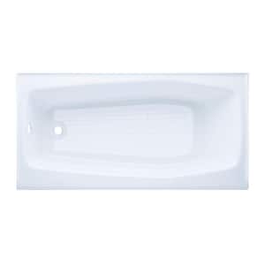 Villager 60 in. x 30.2 in. Soaking Bathtub with Left Drain in White