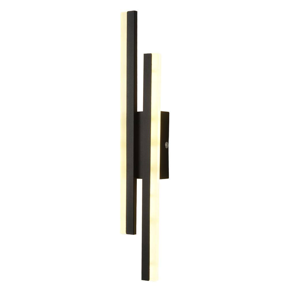 18.89 in. 1-Light Modern Black LED Wall Sconce with PVC Shade price history on PriceWatchPro