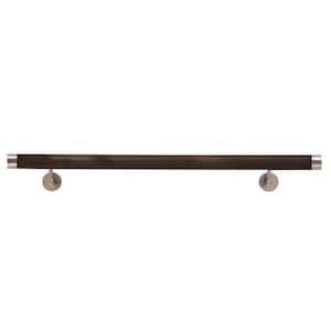 Wood Inox 6 ft. 7 in. Wenge Wood Handrail Kit