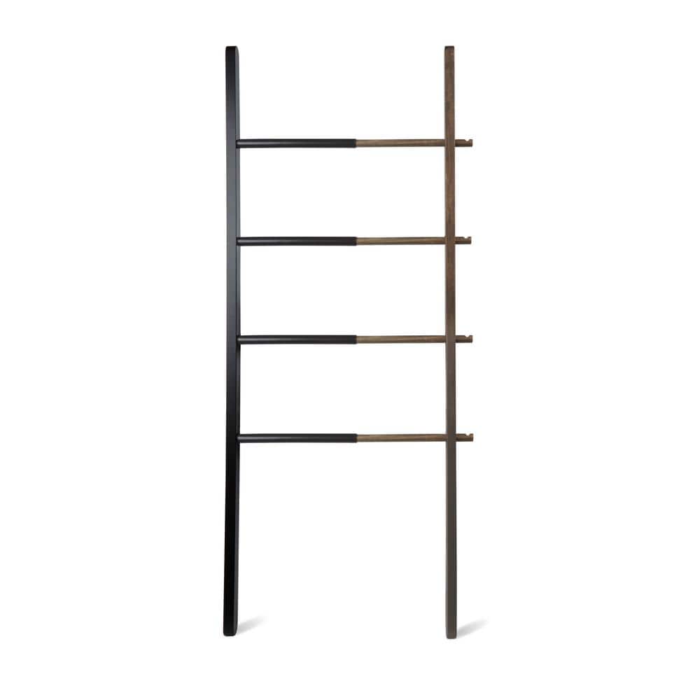 Hub 16 in. - 24 in. Ladder Black Walnut Closet Rod