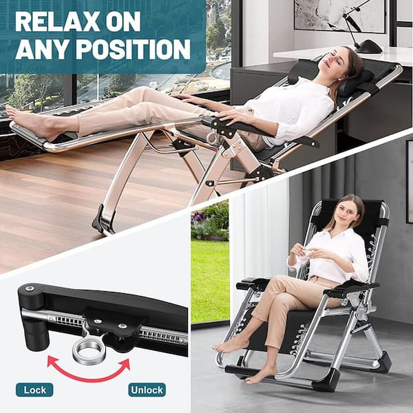 BOZTIY Zero Gravity Chair Premium Lawn Recliner Folding Portable