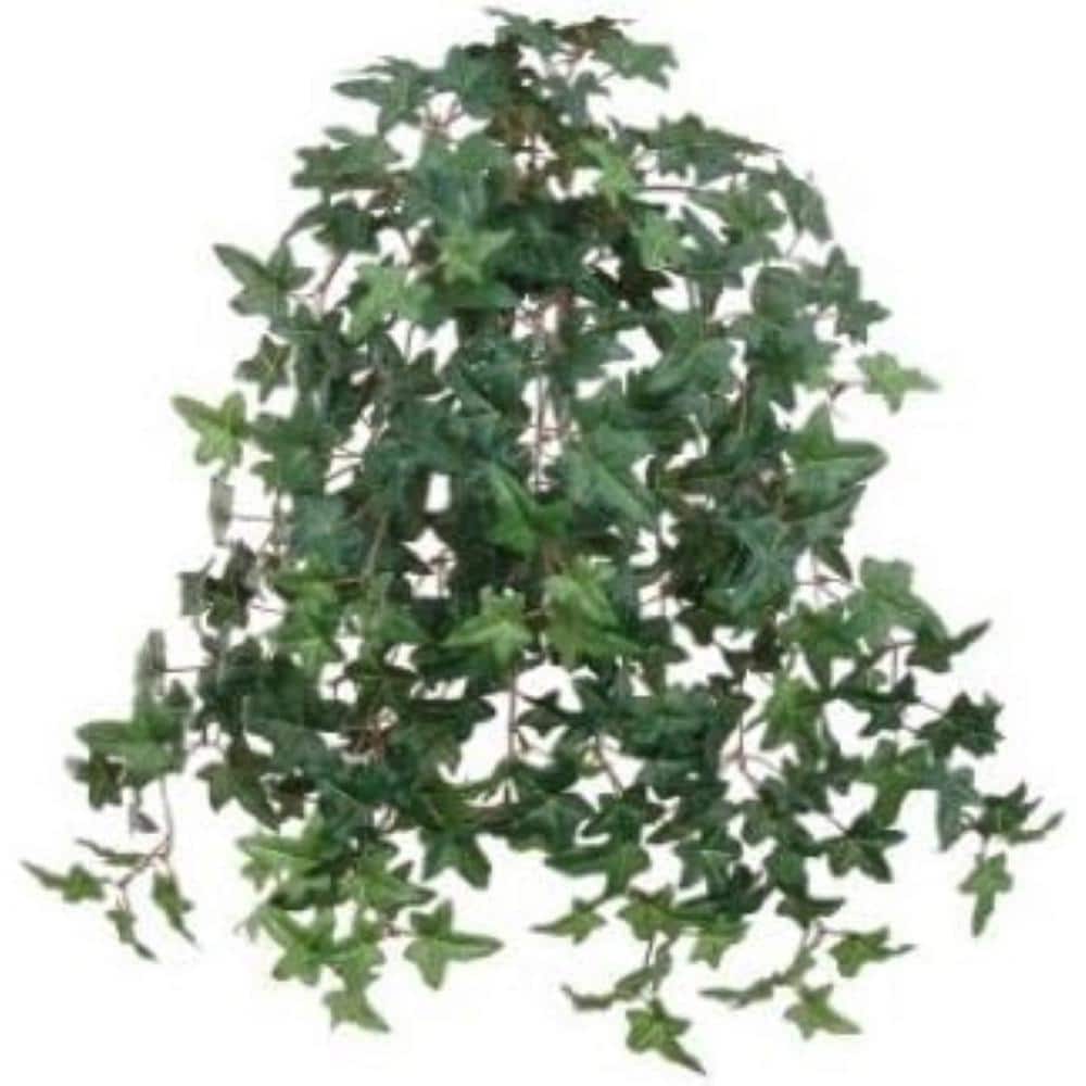 20in. Lush Green Artificial Mini English Ivy Bush Faux Plant w/ 274 Realist