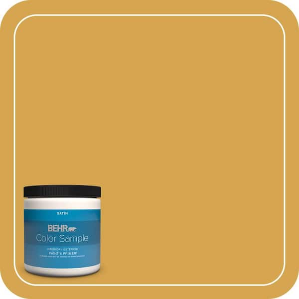 BEHR PREMIUM PLUS 8 oz. #M290-6 Plantain Chips Satin Enamel Interior/Exterior Paint & Primer Color Sample