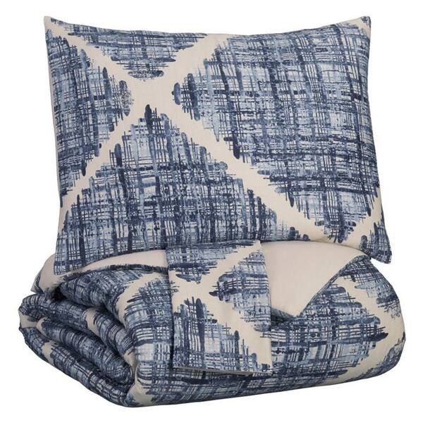 Benjara 3-Piece Gray Solid Print Microfiber Queen Comforter Set