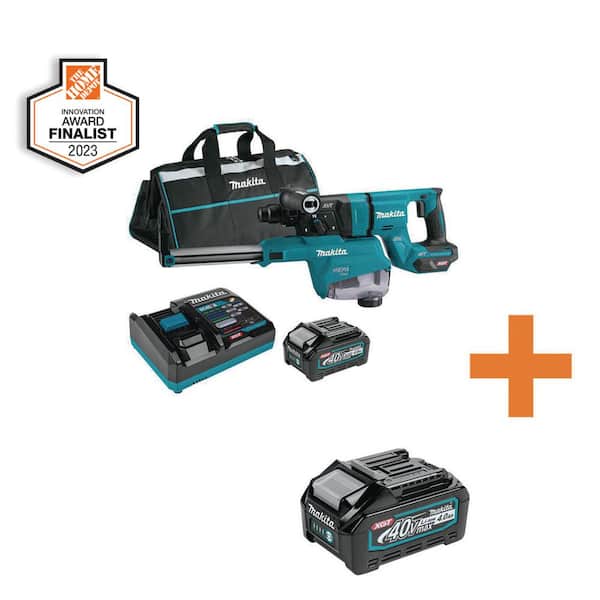 40V max XGT Brushless 1-1/8 in. Rotary Hammer (D-Handle) Kit, AFT, AWS Capable (4.0Ah) with XGT 4.0Ah Battery