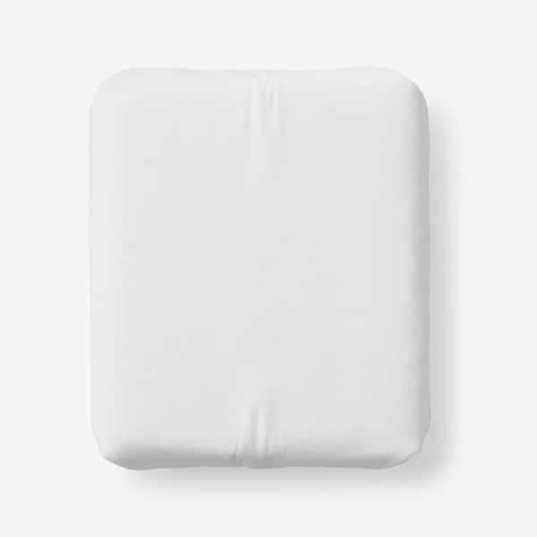 The Company Store Company Cotton Solid Velvet Flannel White Cotton Twin XL Fitted Sheet