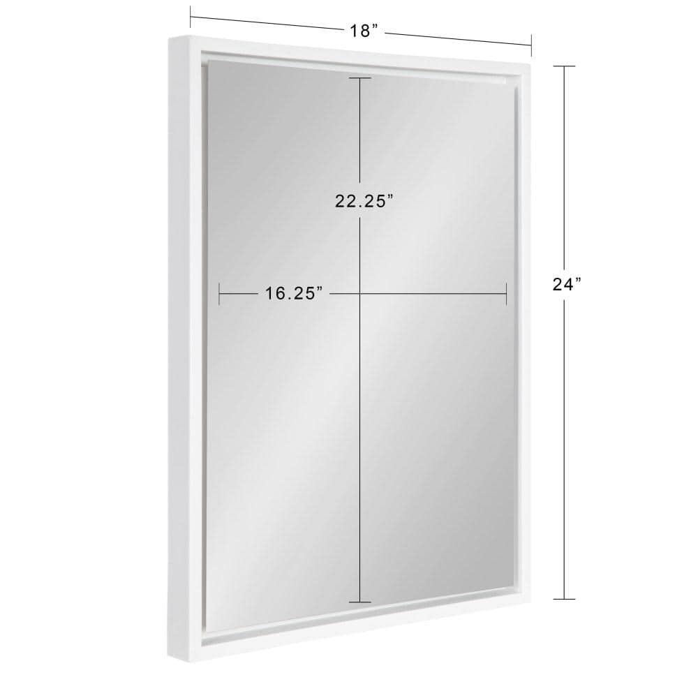 27.7" x 22.9" Silver and Gold Full Length Rectangular Mirror