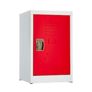 629-Series 24 in. H 1-Tier Steel Storage Locker Free Standing Cabinets for Home, School, Gym in Red