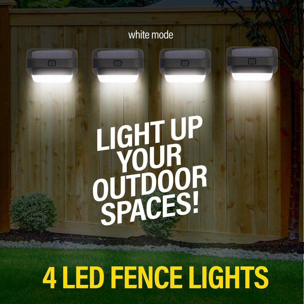 Bell+Howell Solar Powered Color Changing LED Fence Lights Multipack