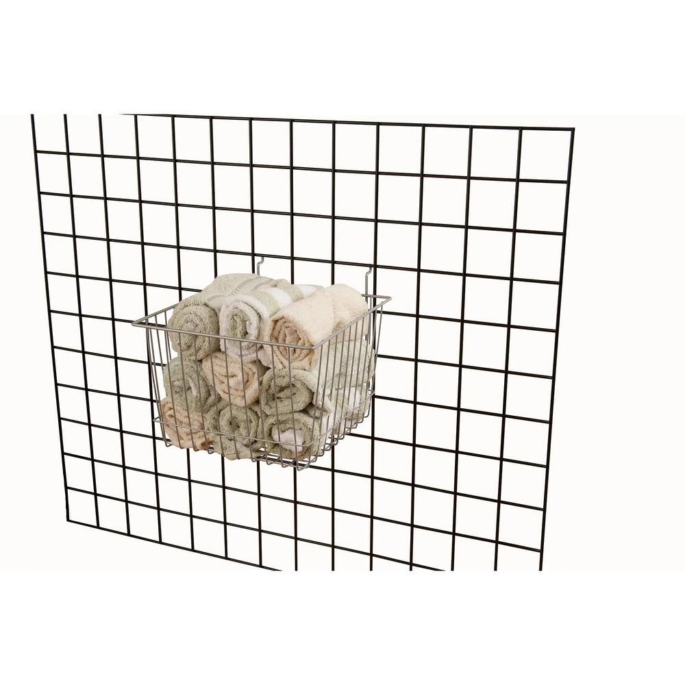 Chrome Rectangular Wire Gridwall Basket