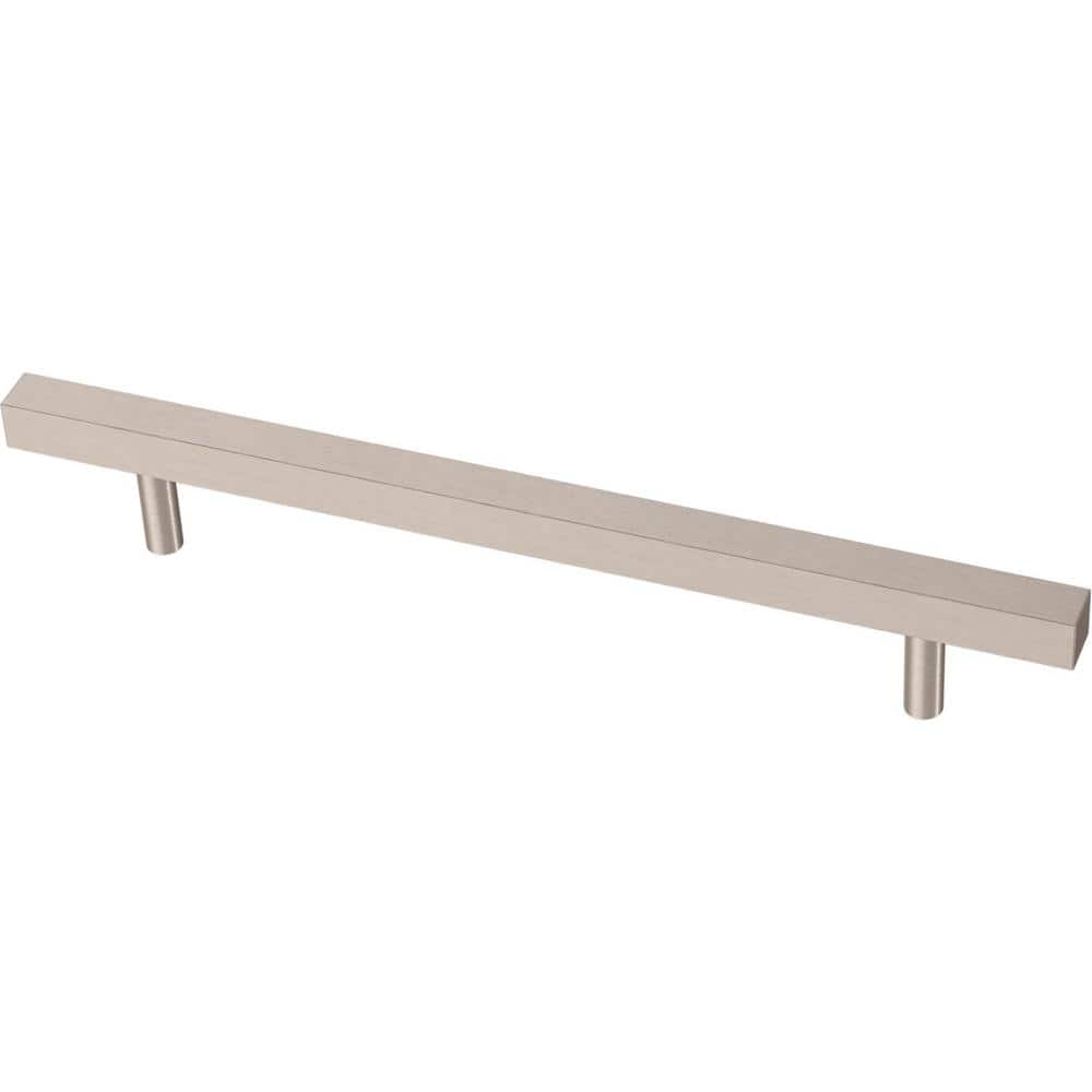 Square Bar 6-5/16 in. (160 mm) Modern Matte Satin Nickel Cabinet Drawer Pull price history on PriceWatchPro