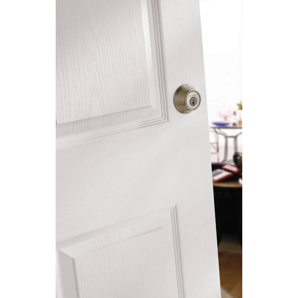 Kwikset Satin Nickel Single Cylinder Deadbolt with SmartKey Technology