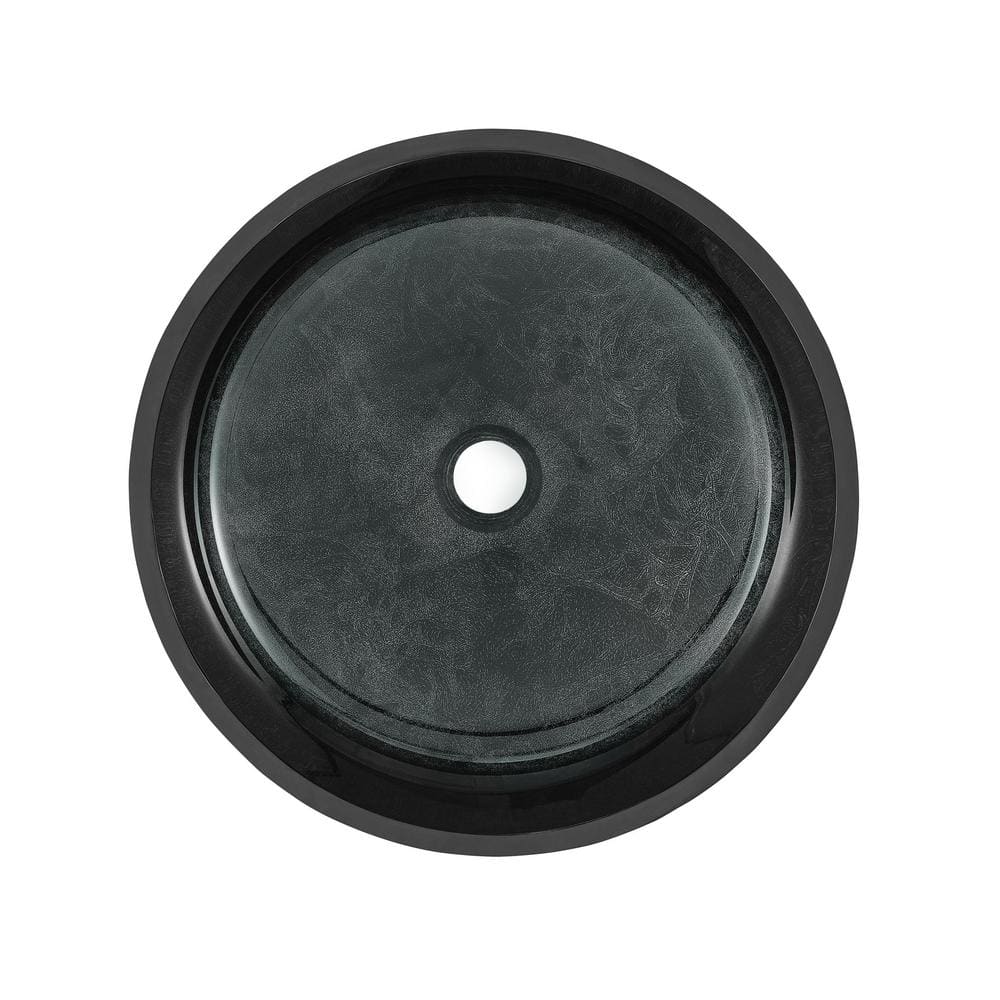 Avallon Black Round Glass Above-Counter Vessel Sink