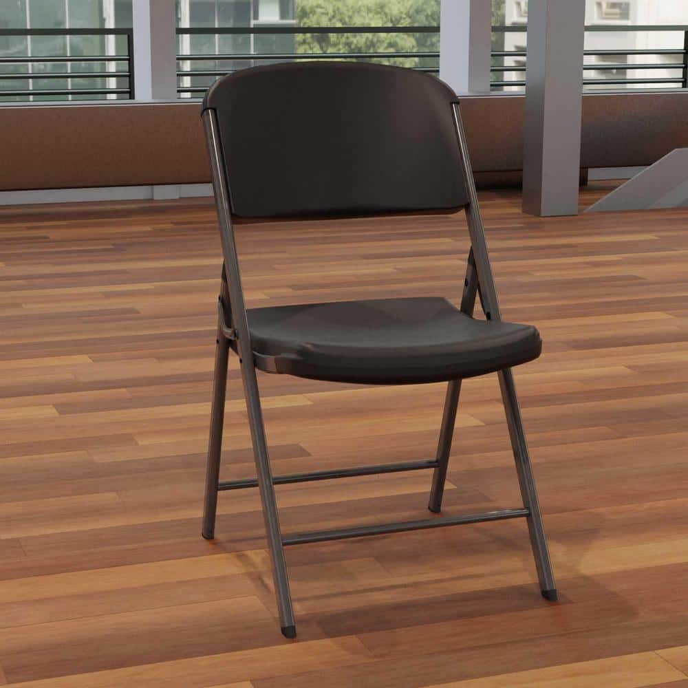 Lifetime Black Commercial Grade Folding Chairs, 4 Pack