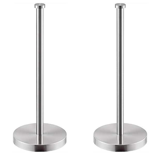 ATKING Bath Freestanding Toilet Paper Holder Tissue Roll Storage Stand Tissue Holder in Stainless Steel Brusher Nickel 2 Pack