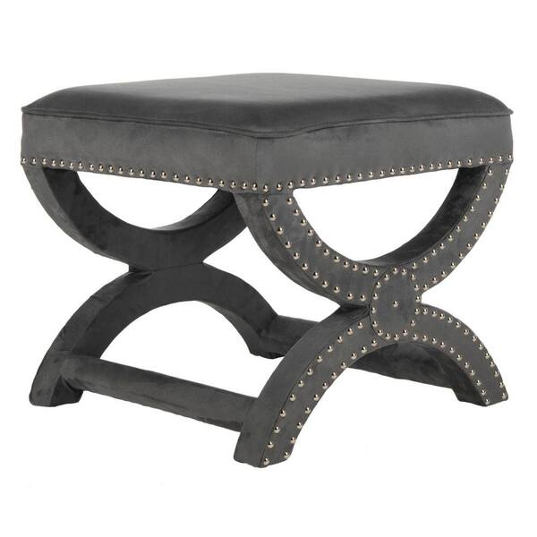 SAFAVIEH - Mystic Gray Accent Ottoman