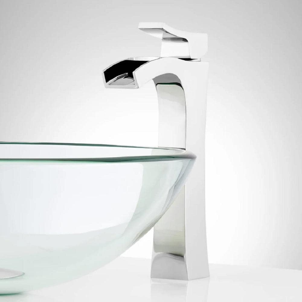 Vilamonte Polished Chrome 10.5" Modern Waterfall Vessel Sink Faucet