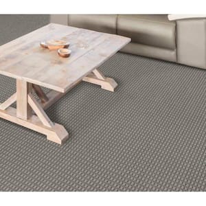 Longmont - Greystone - Gray 13.2 ft. 37 oz. Wool Pattern Installed Carpet