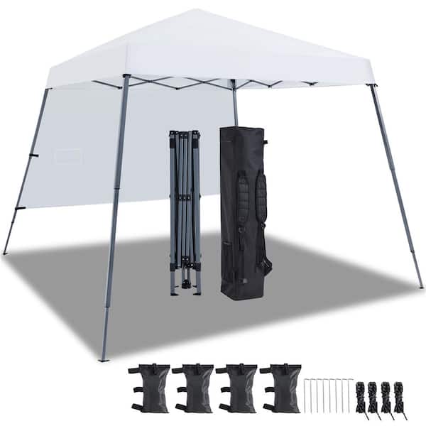 Yaheetech 10 ft. x 10 ft. Pop-Up Canopy Lightweight Sun Protection Shelter Outdoor Tent with Sun Shade Wall Backpack Bag