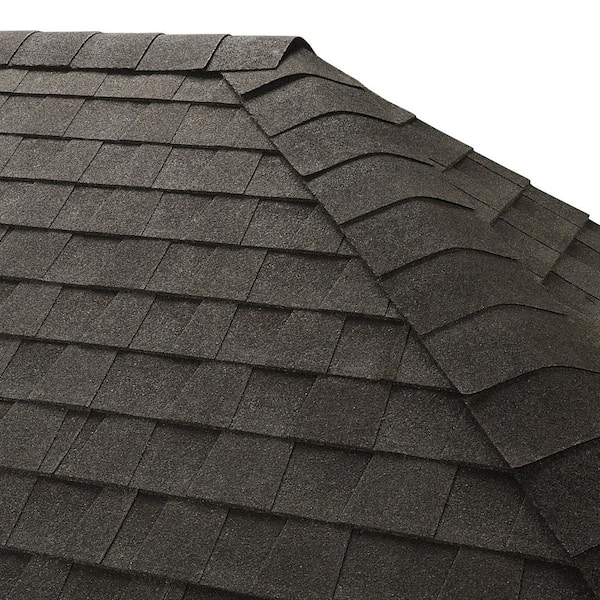 GAF Seal-A-Ridge AS Charcoal Impact-Resistant Hip and Ridge Cap Shingles (25 Linear ft. Per Bundle) (60-Pieces)