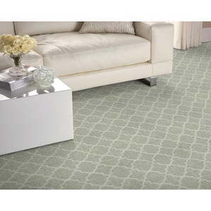 Verandah - Spruce - Green 13.2 ft. 36 oz. Polyester Pattern Installed Carpet