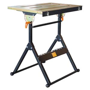 30 in. x 22 in. Foldable Flameproof Steel Welding Table with Adjustable Tilt Top