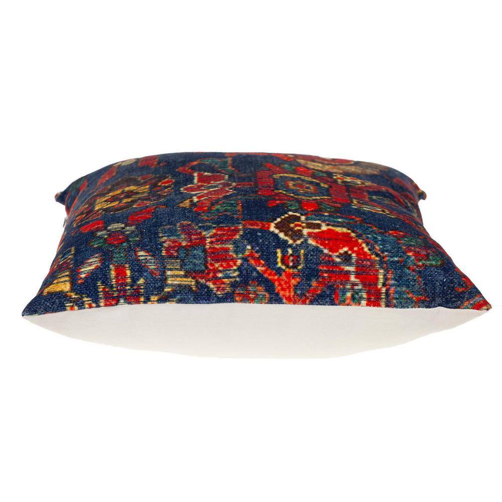 Multicolor Tapestry 18" x 18" Square Cotton Throw Pillow