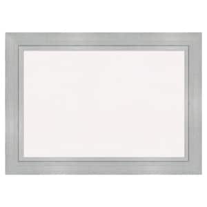Romano Silver Wood White Corkboard 43 in. x 31 in. Bulletin Board Memo Board