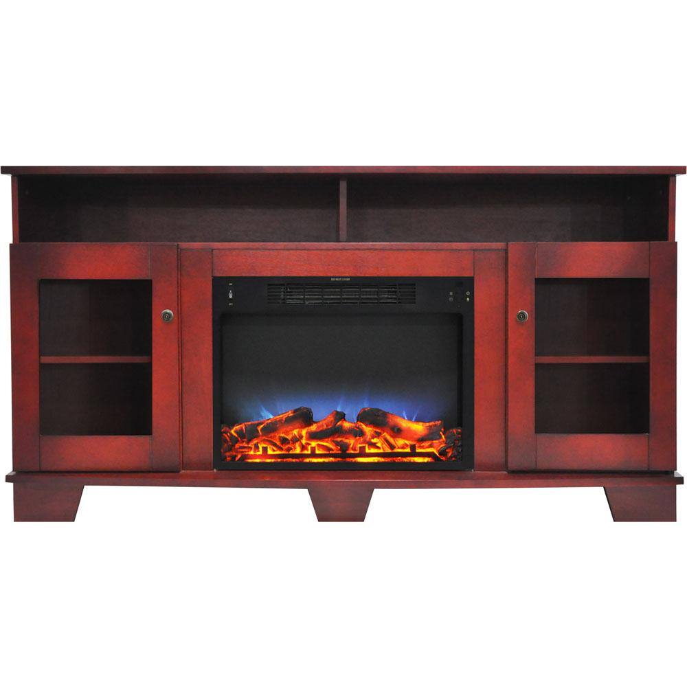 Reviews for Hanover Glenwood 59 in. Electric Fireplace in Cherry with