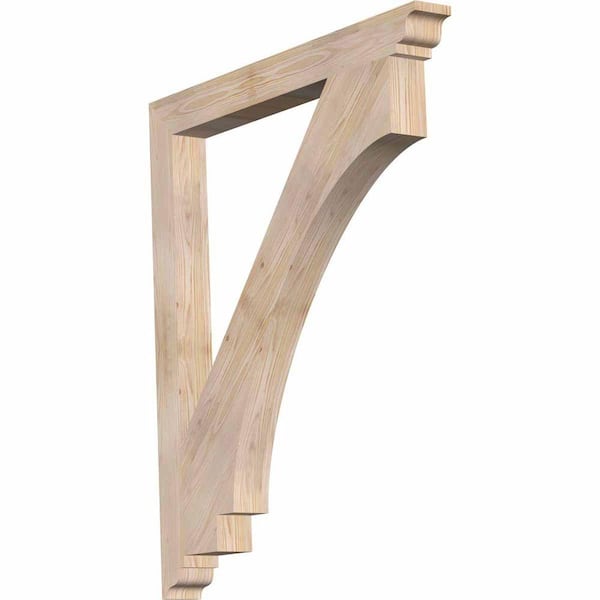 Ekena Millwork 3.5 in. x 44 in. x 38 in. Douglas Fir Imperial Traditional Smooth Bracket
