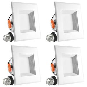 Pixi Led Square 8 In By 8 In White Integrated Led Recessed Can Retrofit Kit Sdl08k30md9d The Home Depot