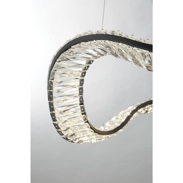 Minka Lavery 1-Light Integrated LED Matte Black Wave